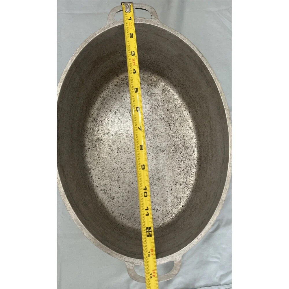 Vintage Master Maid Cast Aluminum Oval Dutch Oven Roaster w/Lid Made In USA